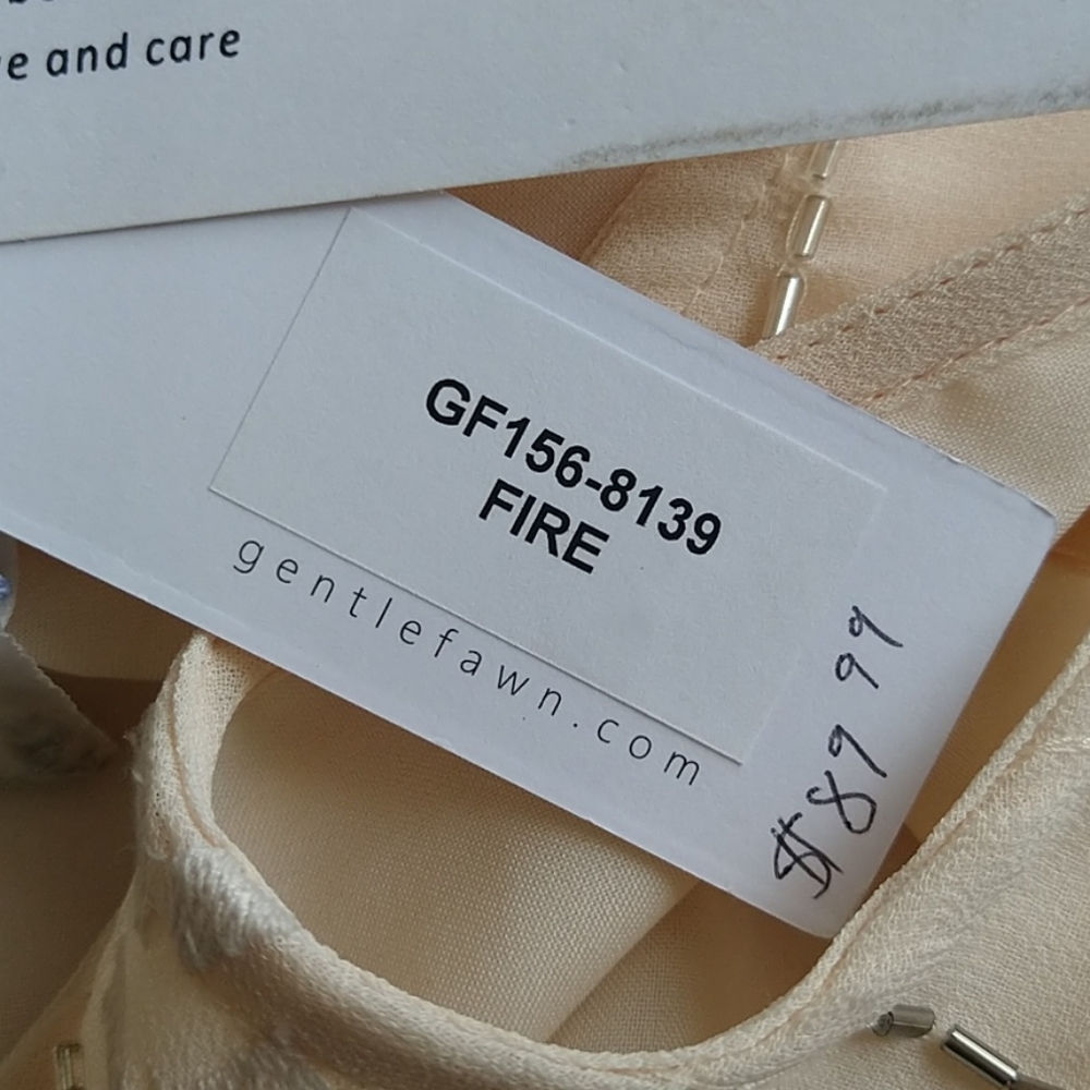 Gentle Fawn Flapper Girl beaded dress beige Great Gatsby NWT ivory prom retro - Picture 8 of 10